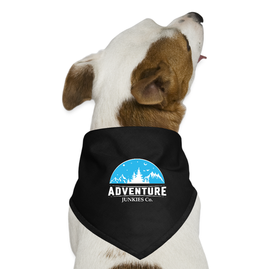 Dog Bandana Light Blue Logo - black