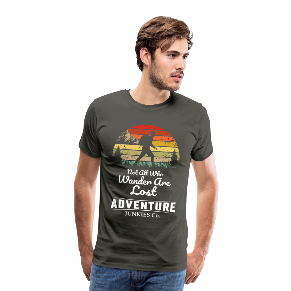 Men’s T-Shirt Front Design Not All that Wander - asphalt