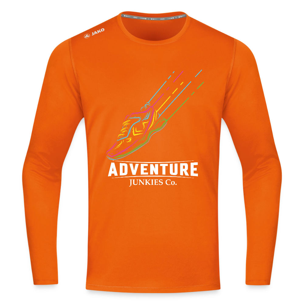 Long Sleeve Breathable Running Top - neon orange
