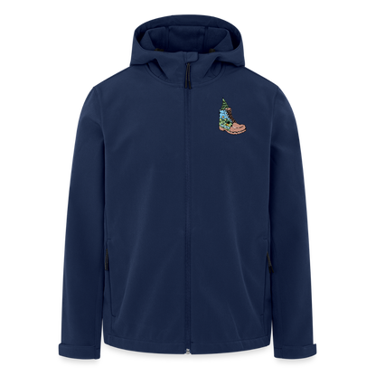 Unisex Recycled Softshell Jacket THE DISCOVERER!! - navy