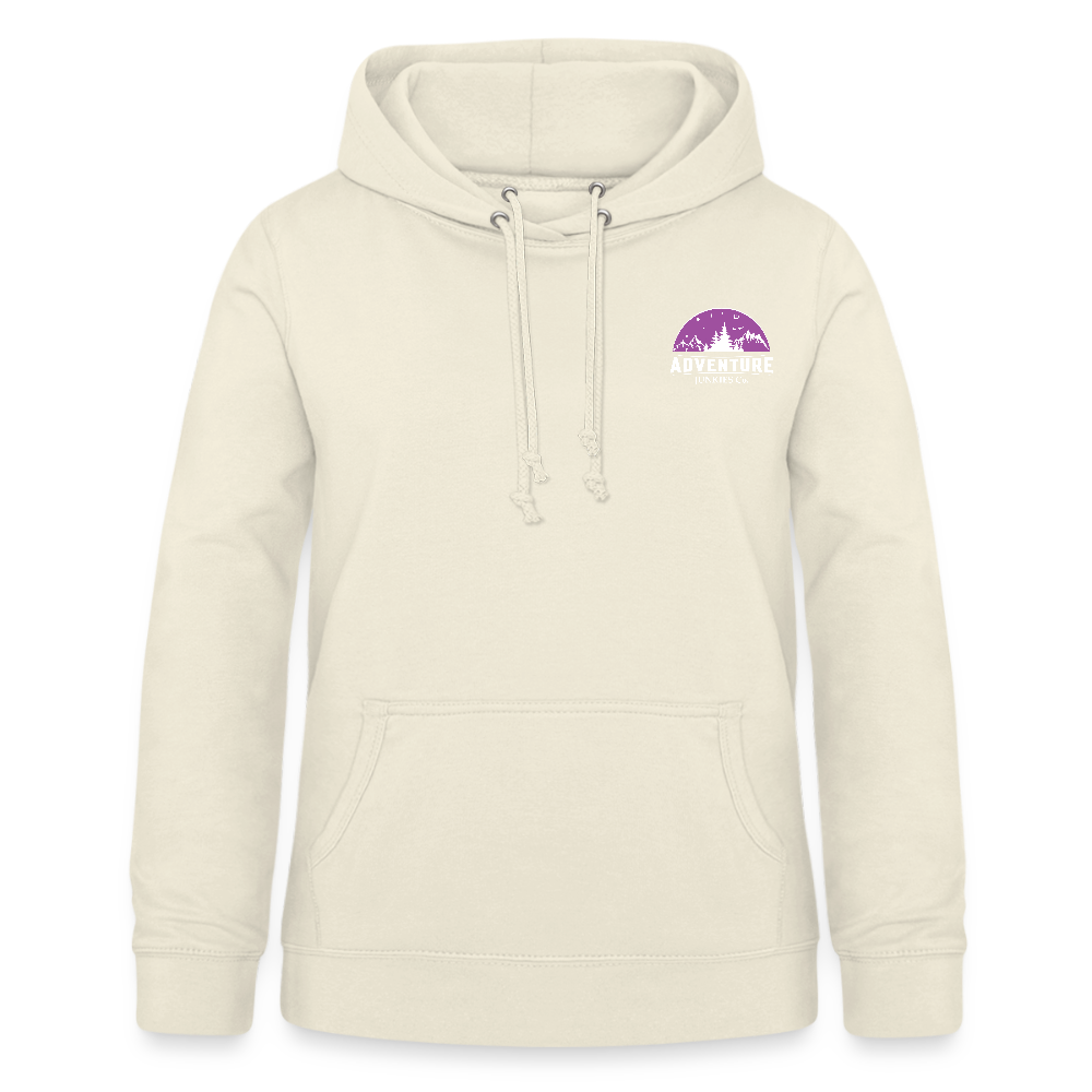 Women's Hoodie Purple Logo Design - vanilla