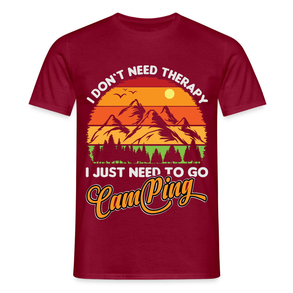 Men's Camping T-Shirt - brick red