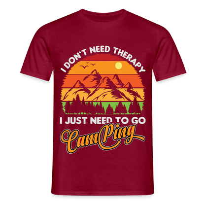 Men's Camping T-Shirt - brick red
