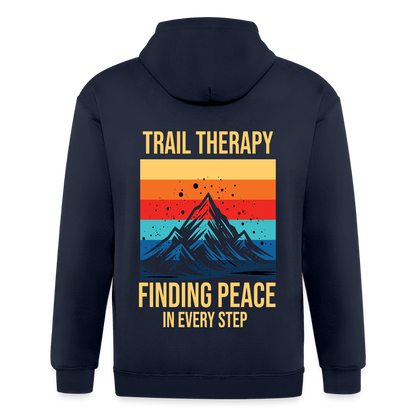 Adult Unisex Heavyweight Hooded Jacket - navy