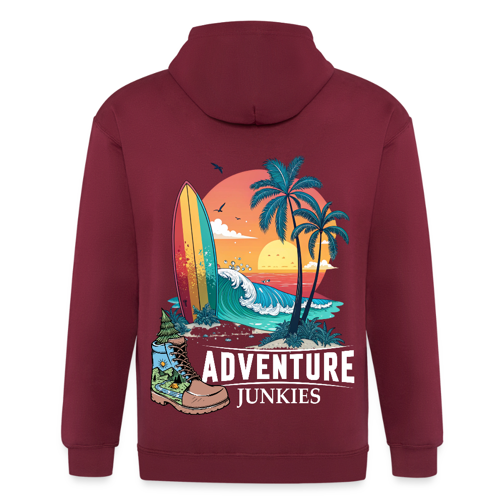 Adult Unisex Heavyweight Hooded Jacket - maroon