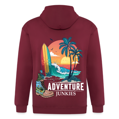 Adult Unisex Heavyweight Hooded Jacket - maroon