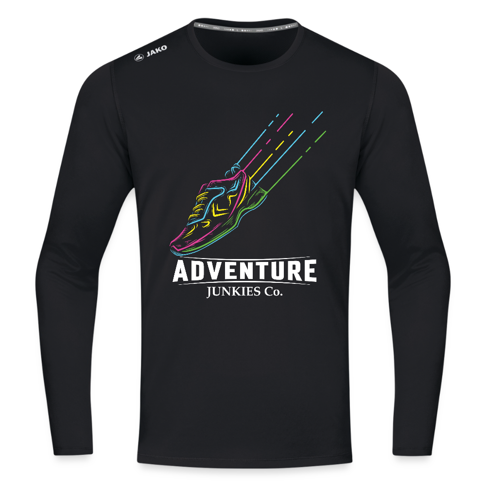 Long Sleeve Breathable Running Top - black