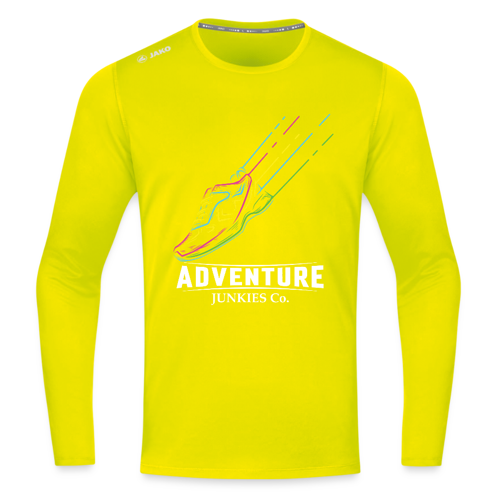 Long Sleeve Breathable Running Top - neon yellow