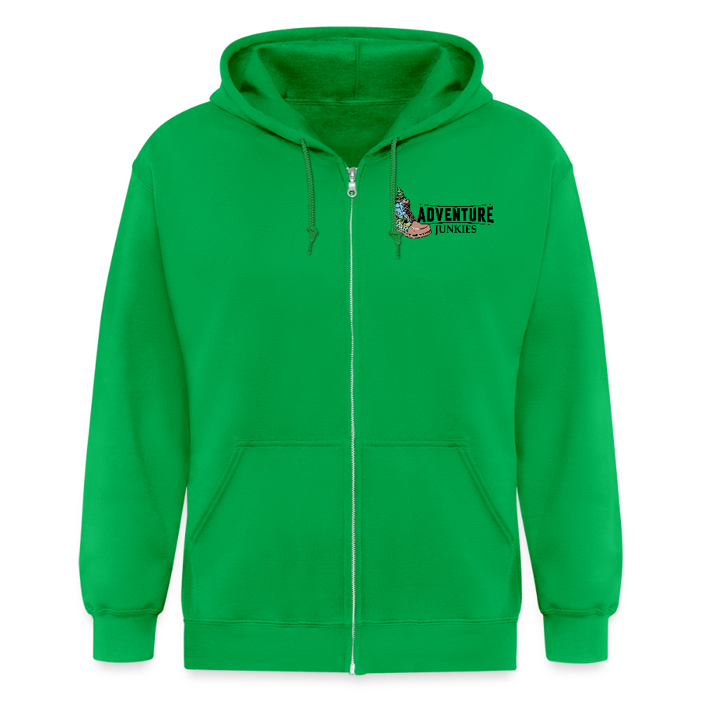 Adult Unisex Heavyweight Hooded Jacket - kelly green