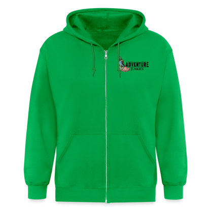 Adult Unisex Heavyweight Hooded Jacket - kelly green