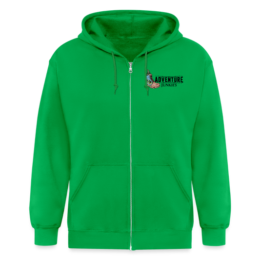Adult Unisex Heavyweight Hooded Jacket - kelly green