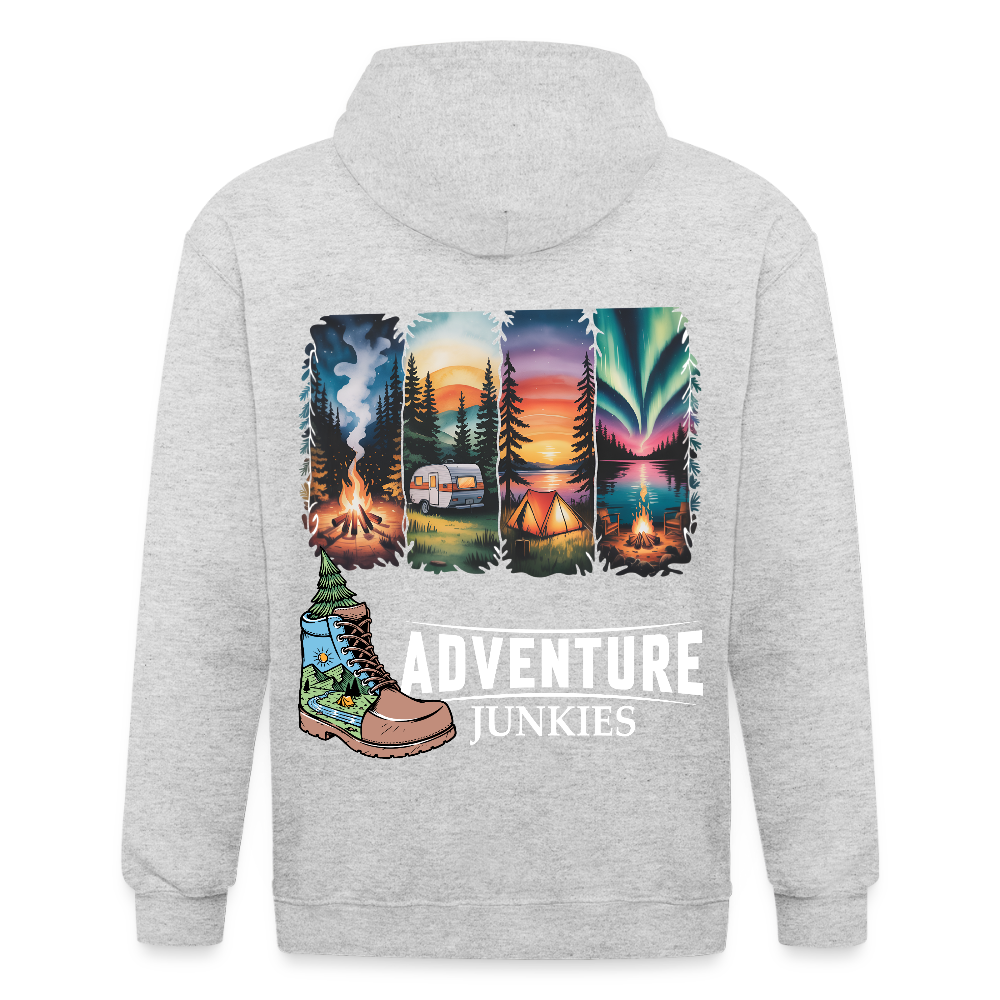 Unisex Heavyweight Hooded Jacket - heather white