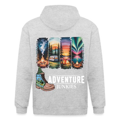 Unisex Heavyweight Hooded Jacket - heather white