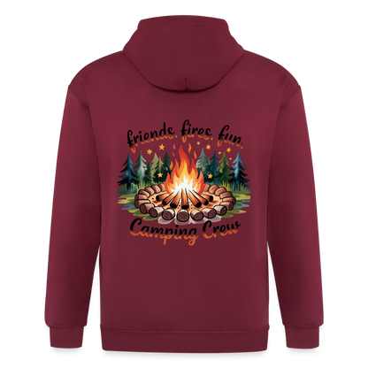 Unisex Heavyweight Hooded Jacket - maroon