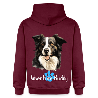 Adult Unisex  Midweight Hoodie  {Customise Breed & Paw} - maroon