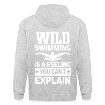 Adult Unisex Heavyweight Hooded Jacket - heather white