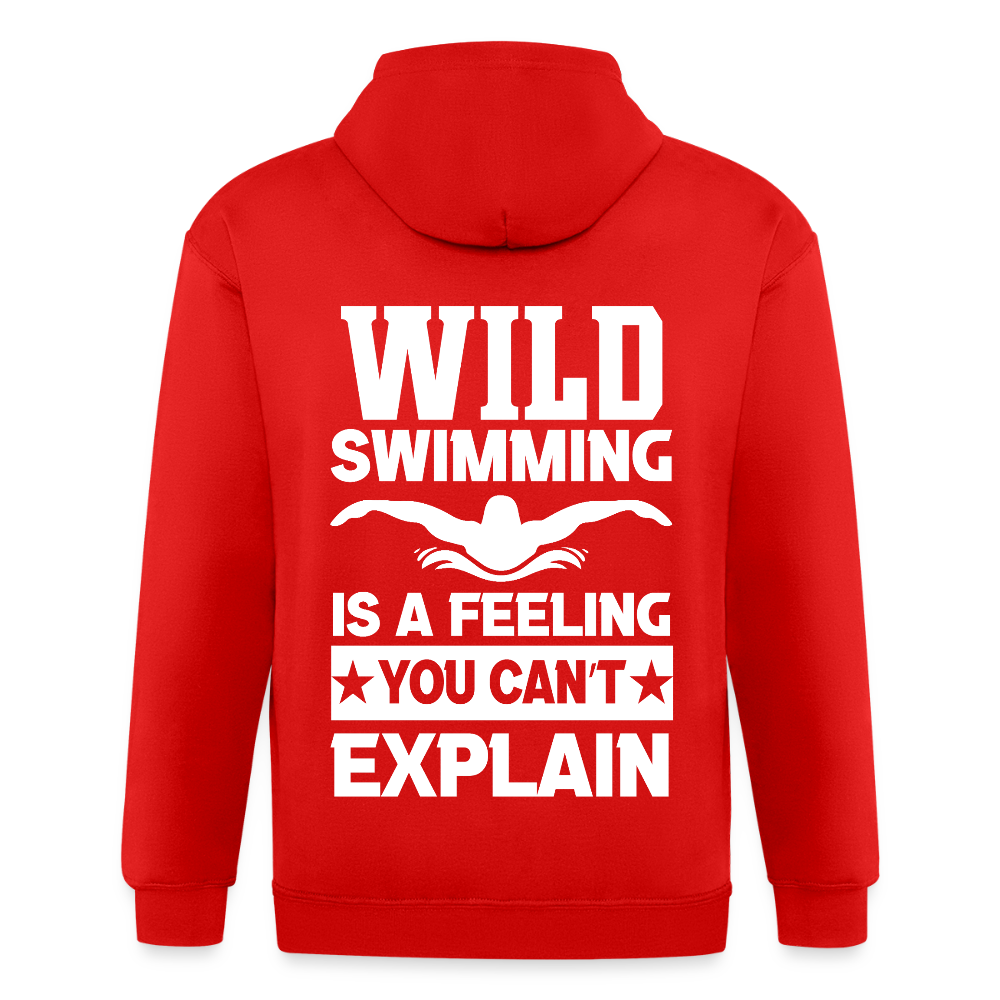 Adult Unisex Heavyweight Hooded Jacket - red