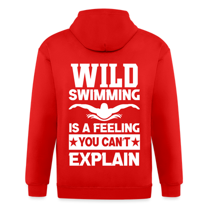 Adult Unisex Heavyweight Hooded Jacket - red