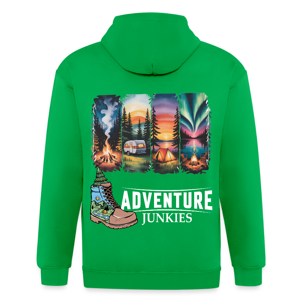 Unisex Heavyweight Hooded Jacket - kelly green