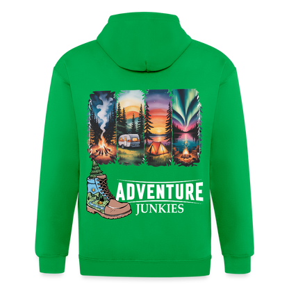 Unisex Heavyweight Hooded Jacket - kelly green