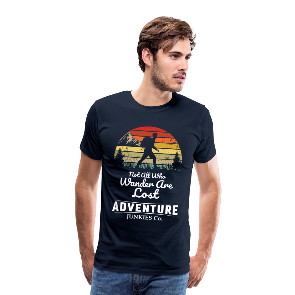 Men’s T-Shirt Front Design Not All that Wander - navy