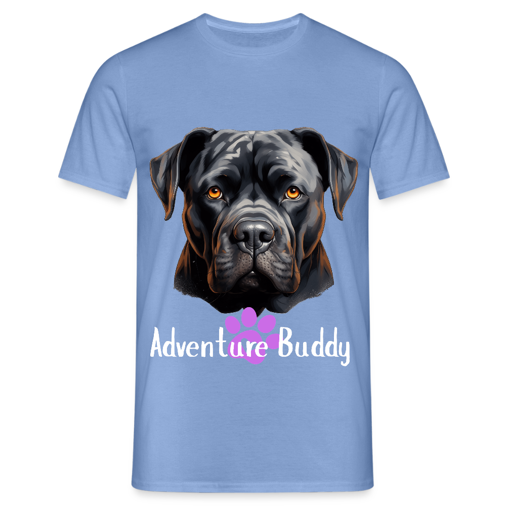 Men's T-Shirt  {Customise Breed & Paw } - carolina blue