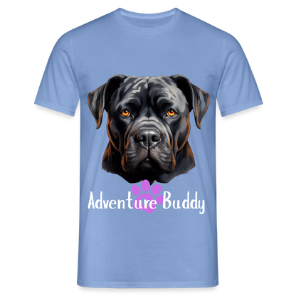 Men's T-Shirt  {Customise Breed & Paw } - carolina blue