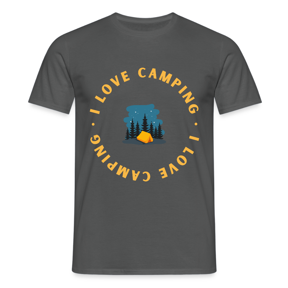 Men's Camping  T-Shirt - charcoal grey