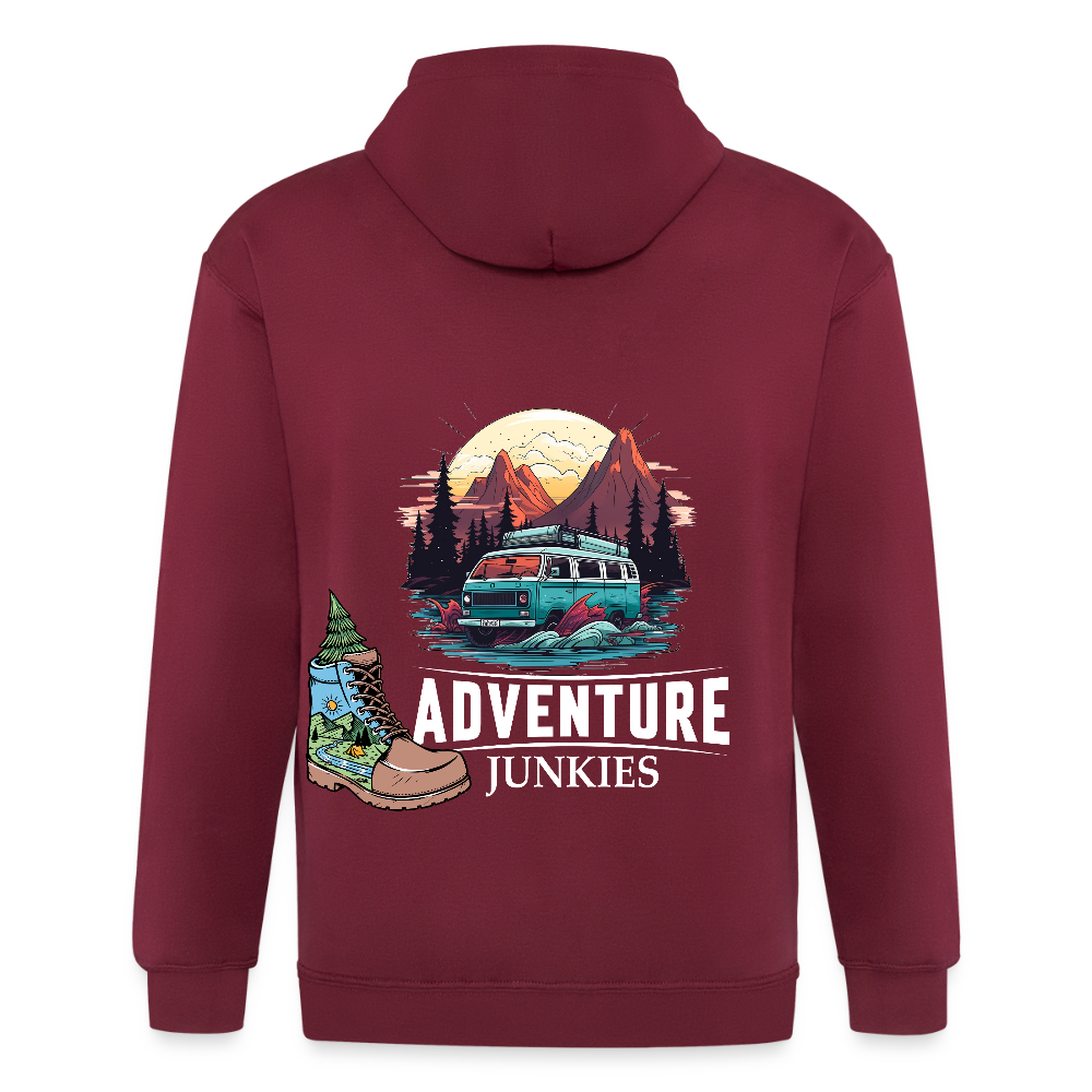 Unisex Heavyweight Hooded Jacket - maroon