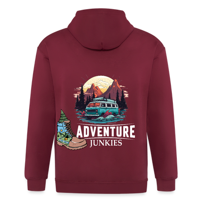 Unisex Heavyweight Hooded Jacket - maroon