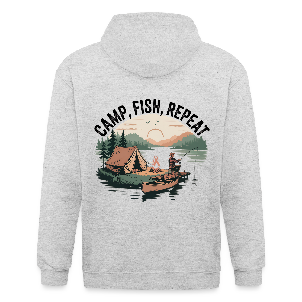 Unisex Heavyweight Hooded Jacket - heather white