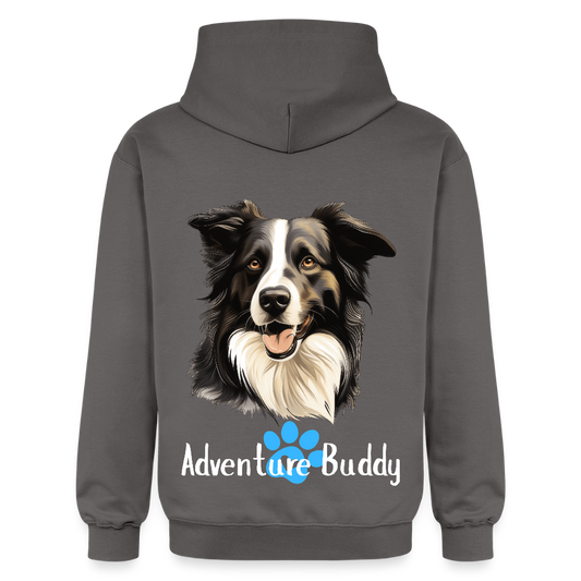 Adult Unisex  Midweight Hoodie  {Customise Breed & Paw} - dark grey