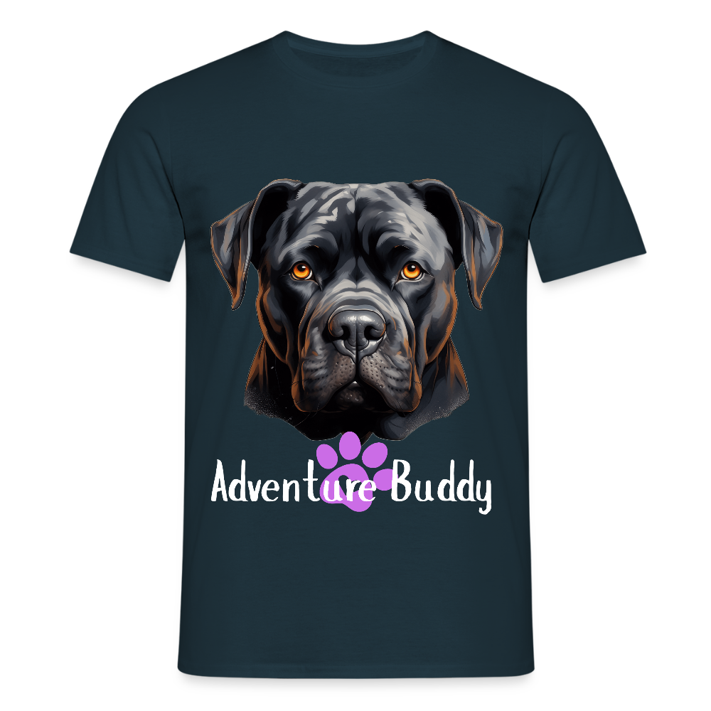 Men's T-Shirt  {Customise Breed & Paw } - navy