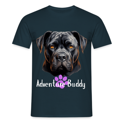 Men's T-Shirt  {Customise Breed & Paw } - navy