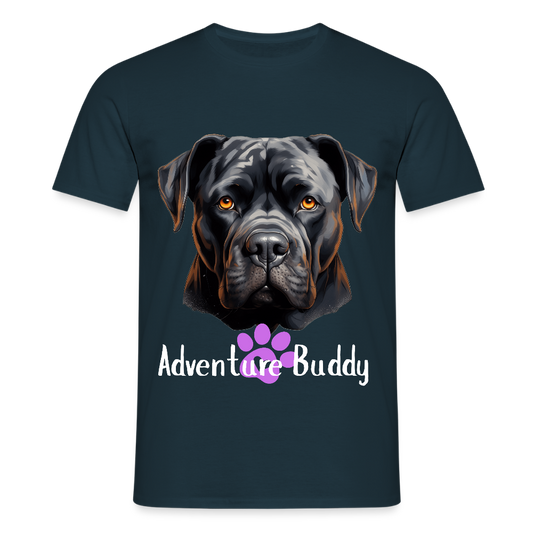 Men's T-Shirt  {Customise Breed & Paw } - navy