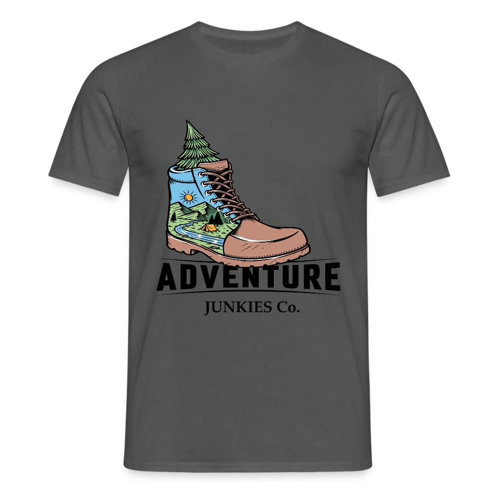 Men's Hiking & Walking  T-Shirt - charcoal grey