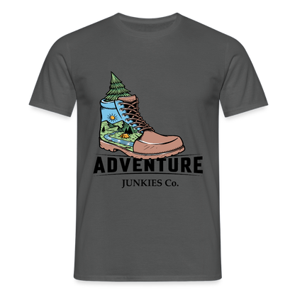 Men's Hiking & Walking  T-Shirt - charcoal grey
