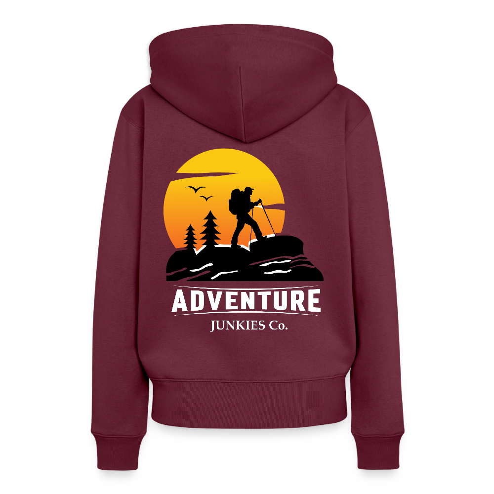 Women’s Premium Hiking/Walking Hoodie - burgundy