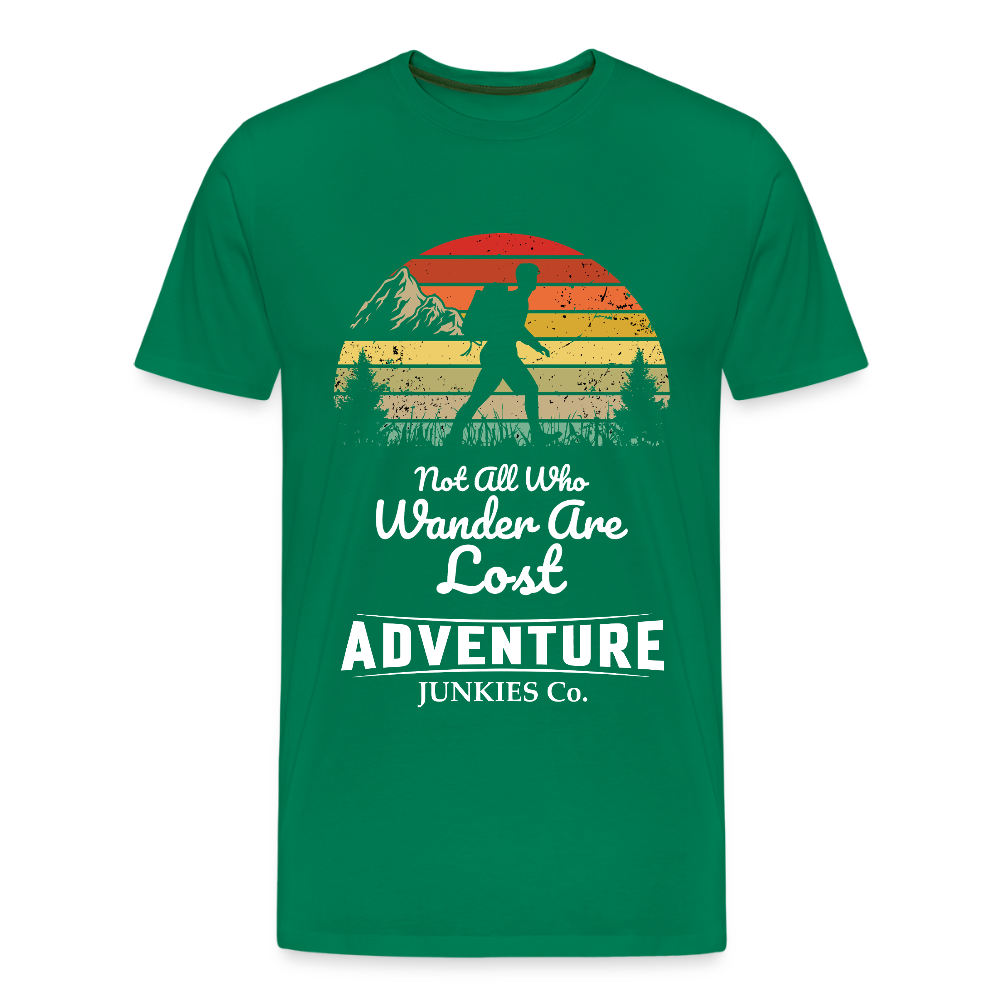 Men’s T-Shirt Front Design Not All that Wander - kelly green