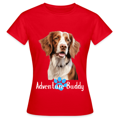Women's T-Shirt   {Customise Breed & Paw } - red