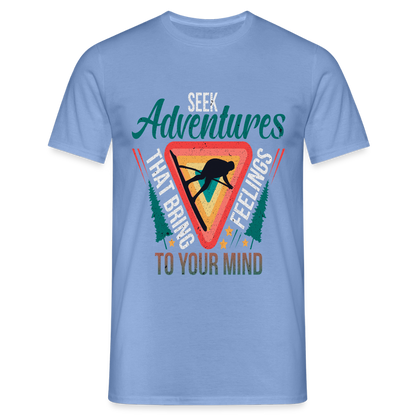 Men's Hiking & Walking T-Shirt - carolina blue