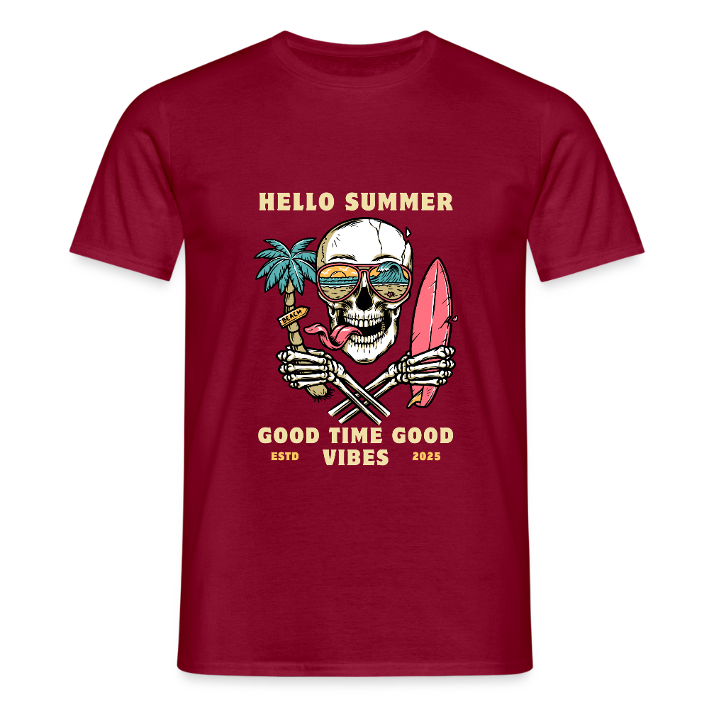 Men's Camping  T-Shirt - brick red