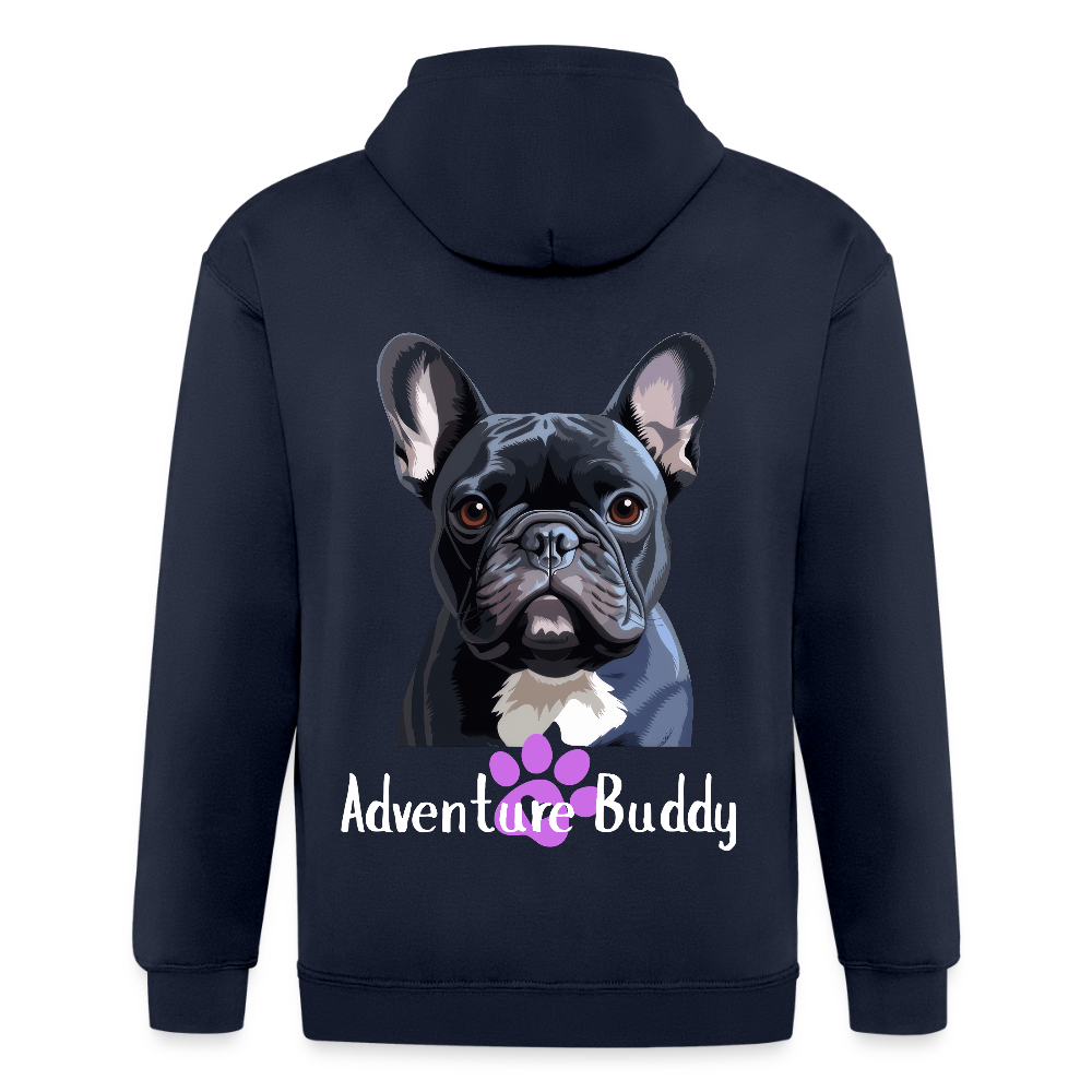 Adult Unisex Heavyweight Hooded Jacket  {Customise Breed & Paw } - navy