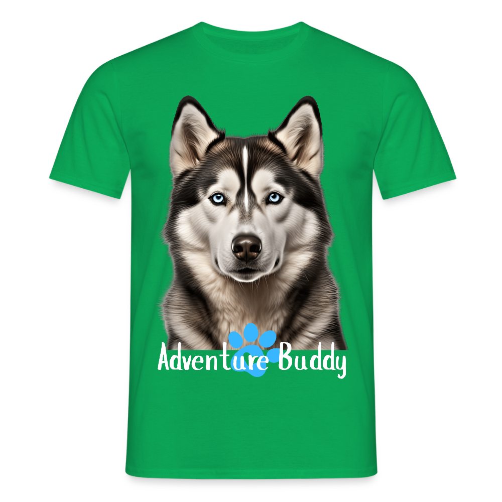 Men's T-Shirt  {Customise Breed & Paw } - kelly green