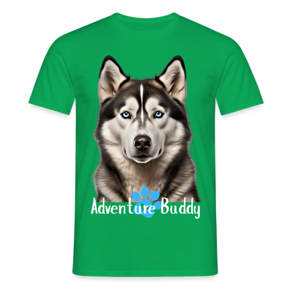 Men's T-Shirt  {Customise Breed & Paw } - kelly green
