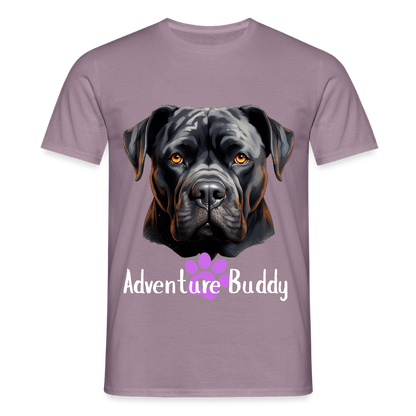 Men's T-Shirt  {Customise Breed & Paw } - purple-grey 