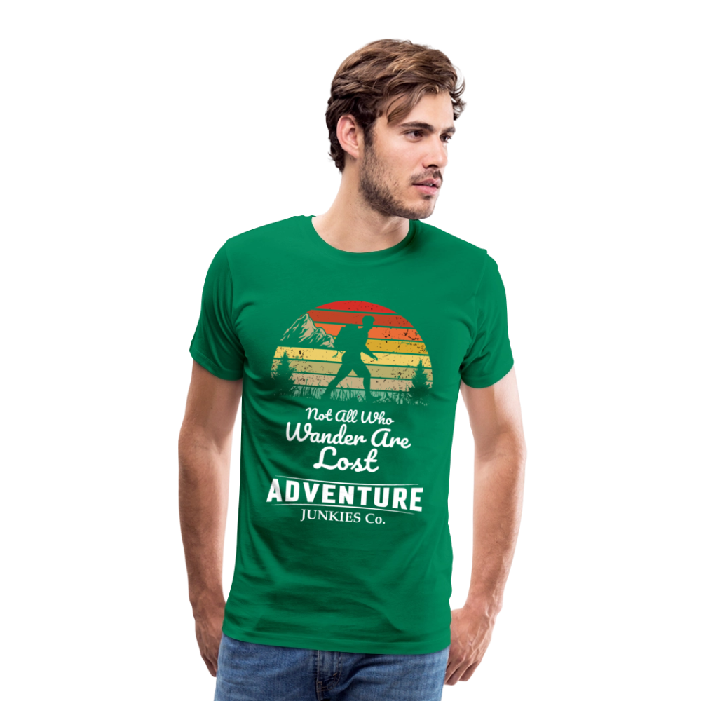 Men’s T-Shirt Front Design Not All that Wander - kelly green