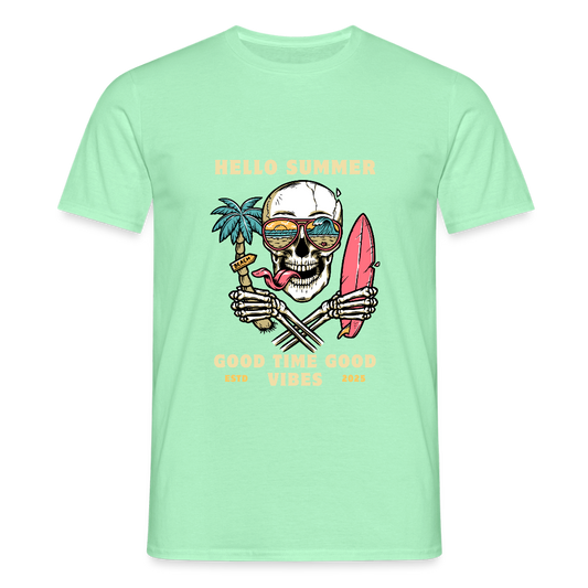 Men's Camping  T-Shirt - mint green