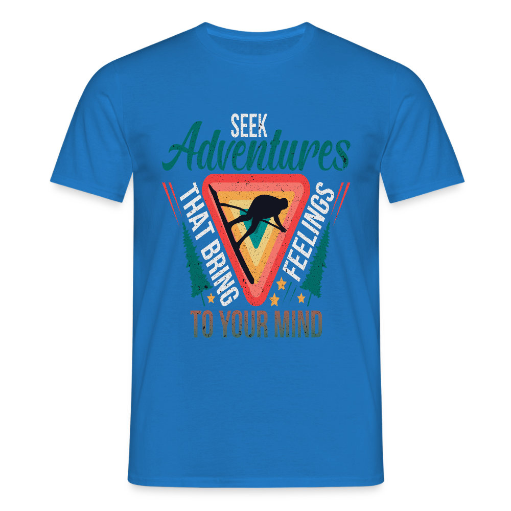 Men's Hiking & Walking T-Shirt - royal blue