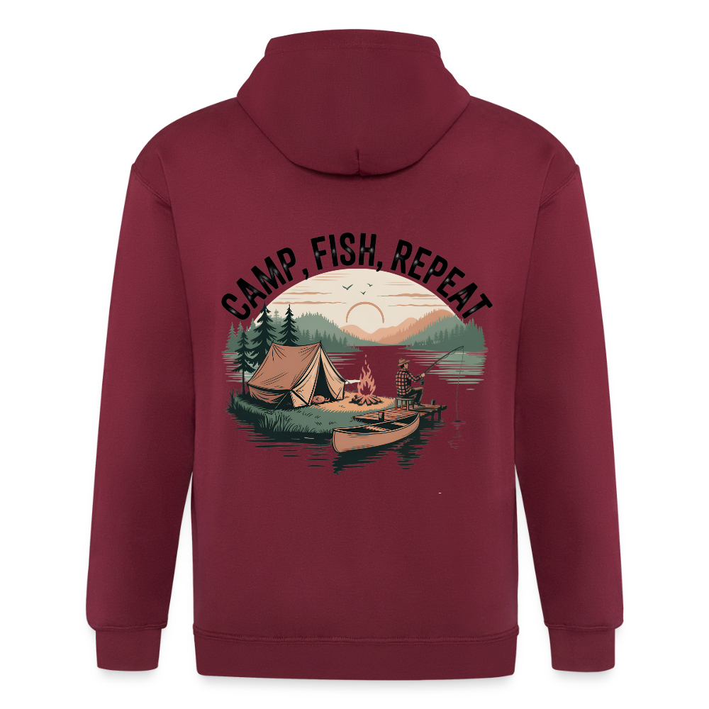 Unisex Heavyweight Hooded Jacket - maroon